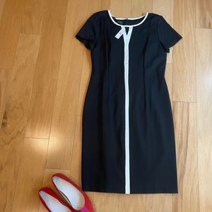Talbots Dress in Black and Cream, Size 10 NWT